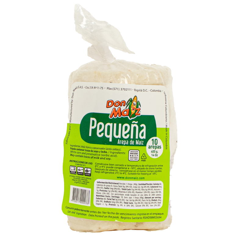 Arepa Pequeña DON MAIZ 400g