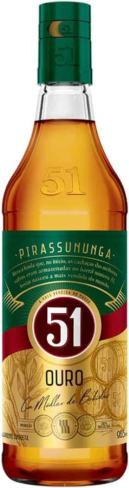 Cachaça 51 PIRASSUNUNGA OURO 965ml